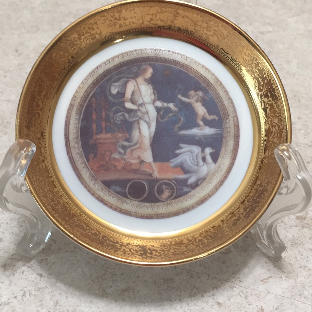 ITALIAN M.A.B.A PORCELLANE ARTISTICHE T. LIMOGES DECORATIVE PLATE